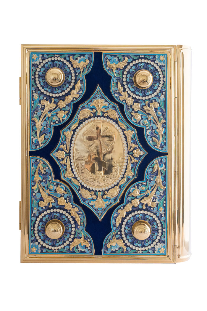 Престоно Свето Јеванђеље у окову, позлата-емајл,  за сваки дан у години - Слика 2