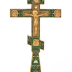 Крст ручни, позлата - емајл