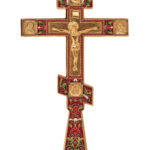 Крст ручни, позлата - емајл